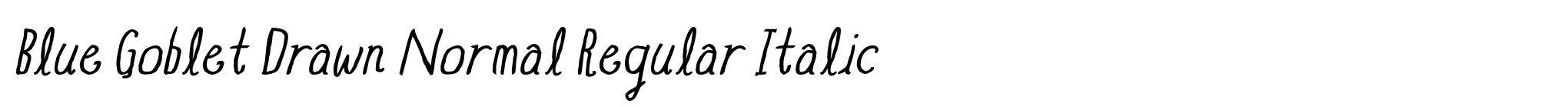 Blue Goblet Drawn Normal Regular Italic image